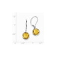 thumbnail image 2 of 6.00 Carat Yellow Natural Citrine Dangle Drop Leverback Earrings in Sterling Silver, 2 of 4