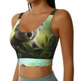 thumbnail image 2 of Fotbe Daisy Koala Sujetador Deportivo Largo sin Aros para Mujer con Almohadillas y Soporte Medio, Transpirable y Absorbente, Camiseta Tipo Chaleco o Tank Top-XX-Large, 2 of 8