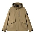 thumbnail image 1 of WRKEKC Coupe-Vent pour Hommes, Veste à Capuche Zippée, Coupe-Vent, Imperméable, Décontractée, Chandail en Molleton, 1 of 4