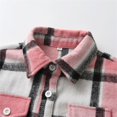thumbnail image 4 of Otqutp Kids Toddler Flannel Shirt Jacket Plaid Long Sleeve Lapel Button Down Shacket Baby Boys Girls Fall Shirt Coat Outwear(Hot Pink,4-5 Years), 4 of 6