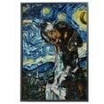 thumbnail image 2 of Bluetick Coonhound Dog Starry Night Canvas Wall Art Prints, Dog Art Canvas Painting Poster,Pet Canvas Painting Puppy Artwork 8x12 inches, 2 of 6