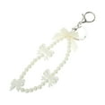 thumbnail image 5 of Unique Bargains 1 Pc Handbag Charms Keychains Faux Pearls Bow Bag Accessories White, 5 of 5