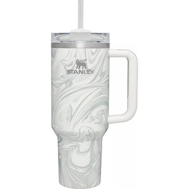 Polar Swirl Color 30oz Insulated Stainless Steel Travel Tumbler with Handle and Straw, Fits Car Cup Holders (Polar Swirl, 30oz)