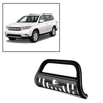 Black Horse Bull Bar Skid Plate Black Compatible with 2011-2013 Toyota Highlander-CBB-TYF5207SP