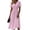 Pink, variant on Boho Dresses for Women Summer Wrap V-Neck Short Sleeve Vintage Dress Beach Vacation Sundress Modest Dresses