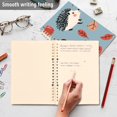 thumbnail image 5 of Hedgehog and Leaves Ring Binder Notebook Journey Note Diary College Ruled Spiral Notebook Study Loose Leaf Paper A5 60 Pages, 5 of 8