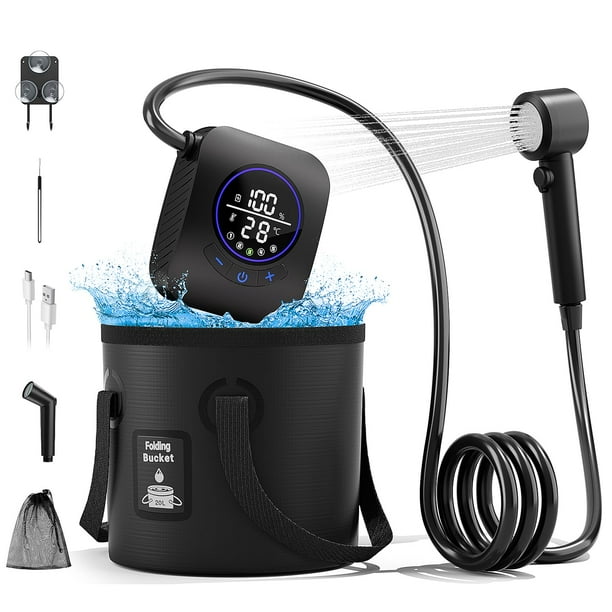 Ducha portátil MORIKO 8000 mAh 5 modos IPX8 a prueba de agua