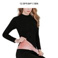 thumbnail image 2 of Jumpingount Camisa térmica Ropa de abrigo Ropa interior de invierno Manga larga Suministros para mujeres Grueso Flexible al tacto Práctico para usar Top Ropa interior Negro SG Jumpingount AP013715-01, 2 of 6