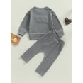 thumbnail image 4 of Bagilaanoe Newborn Baby Girl Boy Long Pants Set Letter Print Long Sleeve Sweatshirt Pullover Tops + Sweatpants 3M 6M 12M 18M Infant Casual Sweatsuits, 4 of 8