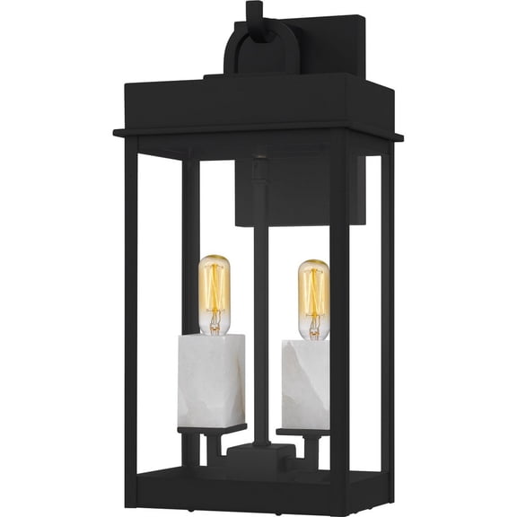 CAM8408MBK-Quoizel Lighting-Carmen - 2 Light Outdoor Wall Lantern-16.25 Inch Tall and 8 Inch Wide