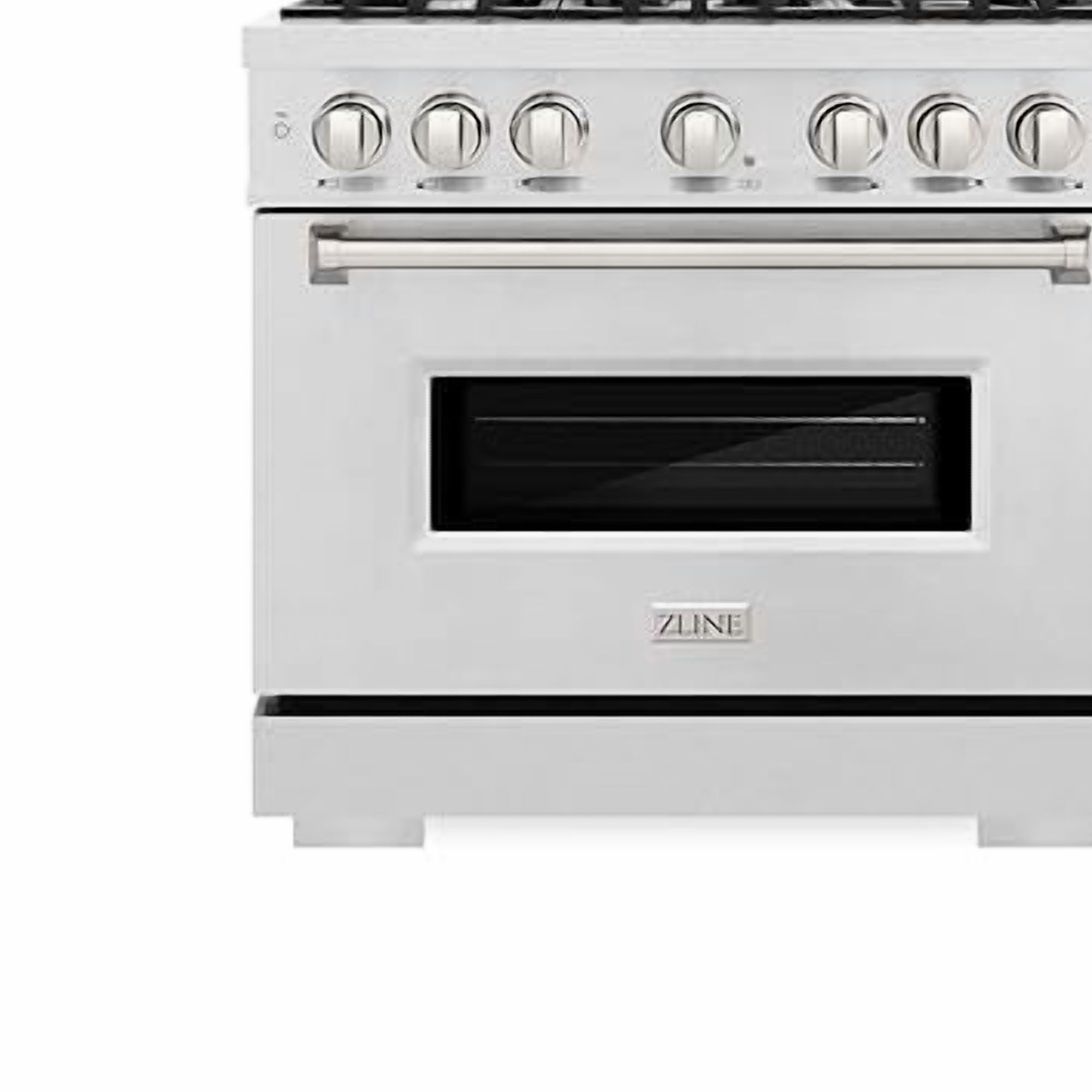 ZLINE 36 in. 5.2 cu. ft. Classic Dual Fuel Range with 6 Burner Gas Cooktop and Electric Convection Oven in DuraSnow Stainless Steel (CDRS-36)