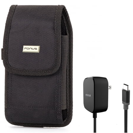 Case Belt Clip & Fast Home Charger for Samsung Galaxy S24 Ultra/Plus - Swivel Holster Rugged Cover, 15W 5ft Long Type-C Turbo Charge for Galaxy S24 Ultra/Plus
