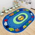 thumbnail image 1 of Alfombra de terciopelo de cristal de dibujos animados con letras ovaladas, alfombrilla educativa para pies para niños, alfombrilla de suelo para rincón de lectura digital para educación, 1 of 6