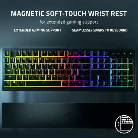 Razer Ornata V3 Full-Size Wired Mecha-Membrane Gaming Keyboard for PC, Chroma RGB, Black