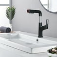 thumbnail image 2 of Matte Black Pull-Down Sink Faucet, Single Hole, Lift Spout, Dual Spray Modes | 23.6" hose, 360° rotating spout, ceramic control, deck mount, splash-reducing spray, 2 of 9