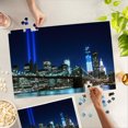 thumbnail image 5 of Lantern Press 1000 Piece Jigsaw Puzzle, New York City, New York, Brooklyn Bridge with Twin Tower Lights, Photography A-92017, 5 of 5