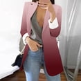 thumbnail image 2 of Gibobby Blazer para mujer Blazers para Mujeres Blazer Casual de Manga Larga con Botones de Solapa para Trabajo y Oficina(Vino,CH), 2 of 5