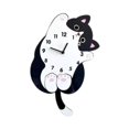 thumbnail image 2 of Reloj de pared con diseño de gato de dibujos animados, silencioso, moderno, regalo de cumpleaños, adorable arte de pared 30 cm x 40 cm, 2 of 9