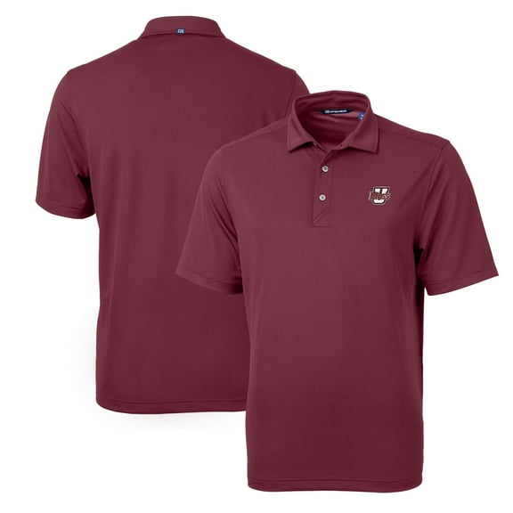 Men's Cutter & Buck Maroon UMass Minutemen Virtue Eco Pique Recycled Polo
