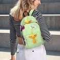 thumbnail image 5 of Lsque Pikmin Pattern Canvas Daypack, Durable Backpack, High-quality Versatile Backpack,Vintage Compact Backpack-, 5 of 6