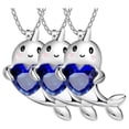 thumbnail image 1 of Cadenas y Dijes NarwhalNeck01 3 Pzas Collar Narval/Corazón Plata/Azul Metal. High Monaco MXWHL-003, 1 of 5
