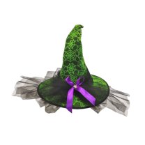 ​​GiLiling Mesh Pumpkin Witch Hat Accessory​​ | Themed Adult-Sized Headwear for Halloween Costume Parties and Festive Character Role-Play Events