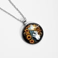thumbnail image 4 of Unicorn Elegant Glass Circular Pendant Necklace - Stylish Necklaces for Women, 4 of 5