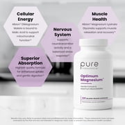 Optimum Magnesium™ - Magnesium Lysinate Glycinate Chelate Supplement, Di-Magnesium Malate Supplement by Pure TheraPro Rx - 120 Vegan Capsules