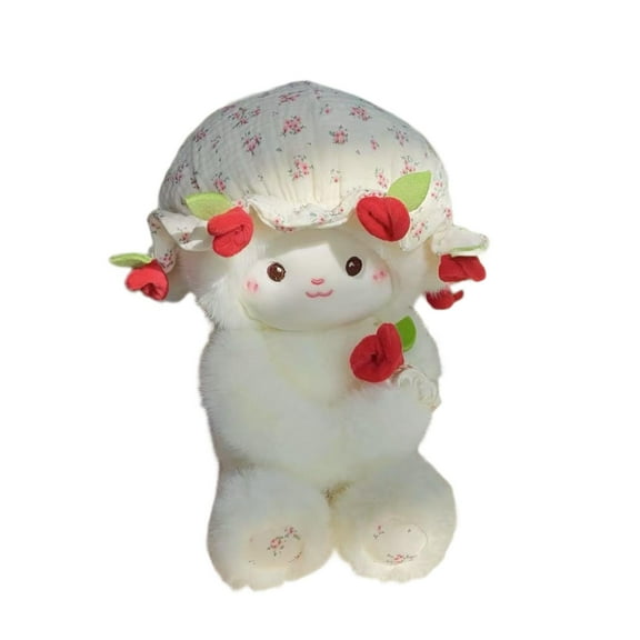 guohui Sheep Home Decor Figurine Cute Stuffed Animal Collectible for Your Friends Red