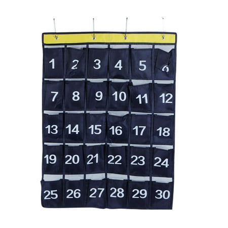 QIILU Storage Bag,30 Pockets Wall Hanging Storage Bag ...