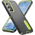 thumbnail image 1 of KOMI for Samsung Galaxy S24 Plus Case for Samsung S24 Plus Phone Case with Built in Kickstand, Shockproof/DropProof Military Grade Protective Cover for Galaxy S24 Plus 5G Grey/Green, 1 of 5