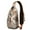 Black-132, variant on Earthy Floral Hippie Sling Backpack for Women Men – Secure zipper pockets, Stretch mesh side pocket, Large front zip pocket – Vintage Artistic Rustic Design for Travel, Hiking, Outdoor