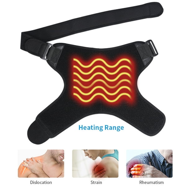Almohadilla de calor para el hombro – Almohadilla eléctrica ajustable con terapia de calor y frío para pu?o del rotador, junta de CA dislocada, esguince, lágrima, dolor de hombro (negro) Unbranded JM04696