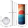 thumbnail image 6 of Japanese Sun Tumbler 20 oz Travel Coffee Mug Sun and Sea Skinny Tumblers with Lid and Straw Stainless Steel Insulated Coffee Cups Gift, 6 of 6