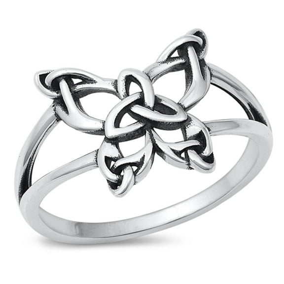 Celtic Knot Butterfly Love Ring .925 Sterling Silver Band Jewelry Female Male Unisex Size 7