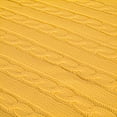 thumbnail image 3 of Flxxie 100% Pure Cotton Cable Knit Toddler Throw Blanket, Super Soft Baby Blanket for Boys and Grils, Yellow, 30x40 Inches, 3 of 6