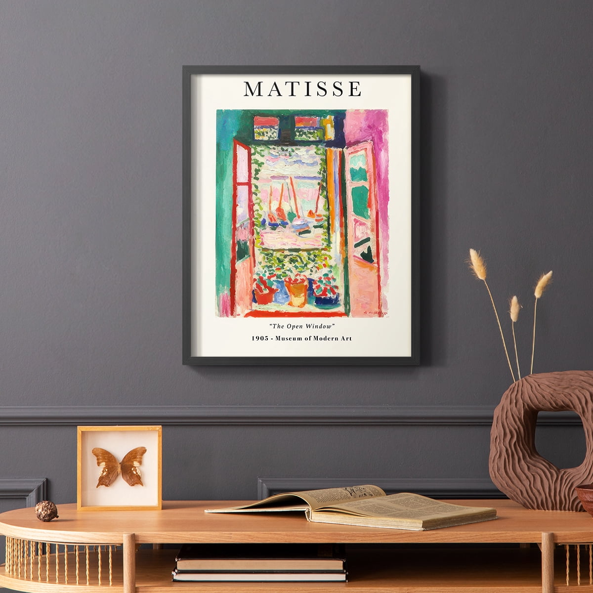 Matisse CLXXX Framed Print in Black Solid Wood 11 x 14 Framed Print