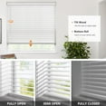 thumbnail image 2 of LazBlinds 2-inch Cordless Faux Wood Blinds with Royal Valance, Room Darkening Horizontal Window Blinds, Inside Mount Blinds for Windows - Fit for window 31'' W x 60'' H - White, 2 of 8