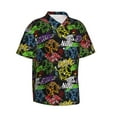 thumbnail image 2 of Balery Game Joysticks Print Men's Hawaiian Shirts Short Sleeve Beach Shirt Relaxed Fit Vacation Button Down Shirts-Medium, 2 of 9
