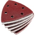 thumbnail image 1 of Juego de 100 triángulos de lijado delta / 6 agujeros / 90 x 90 x 90 mm / para lijadora delta / hojas de lija / platos de lija triangulares / papel de lija, 1 of 2