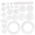 thumbnail image 4 of 1 Set 22pcs Multifunction Drawing Kit Creative Drawing Tools (Transparent), 4 of 9