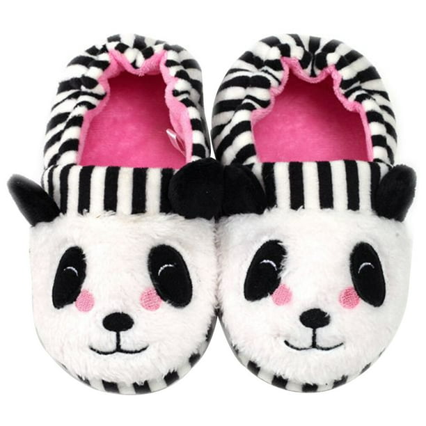 EeaseMX 1 par de adorables pantuflas para niños, pantuflas cálidas para niños, pantuflas de panda de dibujos animados