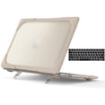 thumbnail image 1 of For MacBook Pro 13 Case 2019 2018 2017 2016 Release A2159 A1989 A1706 A1708, Heavy Duty Plastic Hard Shell Shockproof Cover with Fold Kickstand & Keyboard Cover, 1 of 7