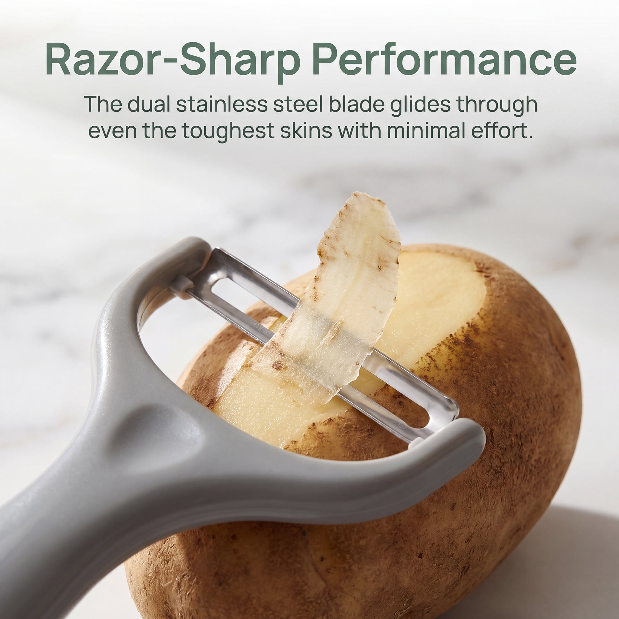 Unique Bargains Plastic Vegetable Peeler with Ergonomic Handle Dark Gray 5.9x2.4x0.6 inch