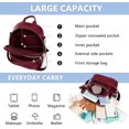 thumbnail image 3 of Sunyuer PU Leather Stylish Travel Backpack - Lightweight and Multi Pockets Sports Yoga Bag for Commuting, 3 of 7