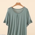 thumbnail image 5 of SROBPTY Womens Nightgowns Solid Short Sleeve Crew Neck Solid Sleepshirts, 5 of 5