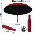 thumbnail image 3 of 60 Varillas Paraguas Plegable Automático,Paraguas de Bolsillo para Lluvia y Sol, Sombrilla Plegable Grande Resistente al Viento y Lluvia con Protección UV, Portátil para Hombres y Mujeres, 3 of 6