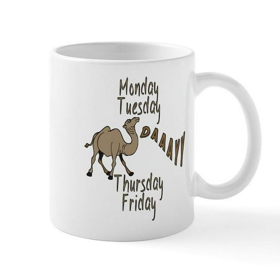 CafePress - Hump Day Camel Weekdays Mug - 11 oz Ceramic Mug - Novelty Coffee Tea Cup