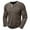 Coffee, variant on WTOBBY Men's Casual Long-Sleeve Shirt Striped Henley with Three-Button Design Relaxed Top for Spring and Fall Seasons Everyday Fashion,Army Green L