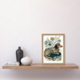 thumbnail image 2 of Multicoloured Fur Dachshund Dog with Spring Flowers Modern Watercolour Illustration Artwork Framed Wall Art Print A4, 2 of 4